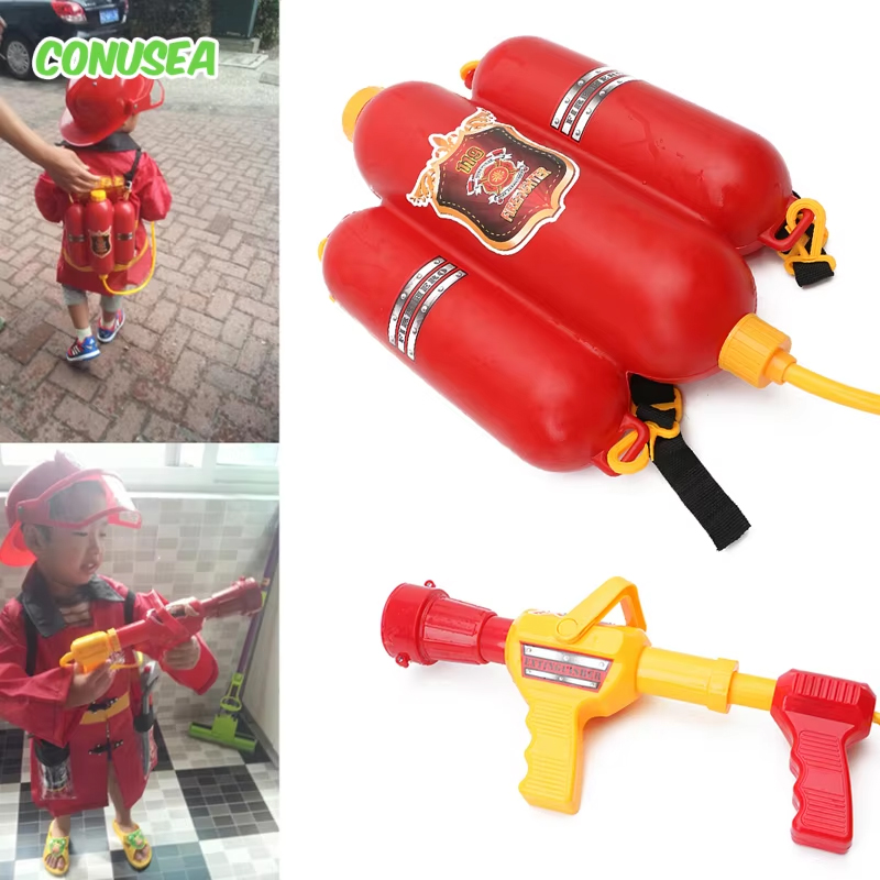 Outdoor Adventure Game - Fire กระเป๋าเป้สะพายหลังปืนฉีดน้ําขนาดใหญ่ความจุ Fireman น้ําปืนดึงยิงฤดูร้อนสระว่ายน้ําชายหาดน้ําเกมกลางแจ้งของเล่นเด็กของขวัญ