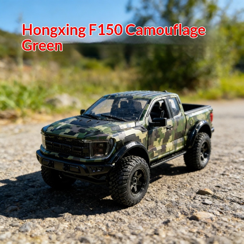 Outdoor Adventure Hobbies - รถบังคับวิทยุ Hongxing F150 รุ่นใหม่ สีเขียวลายพราง รถออฟโรดปีนป่าย