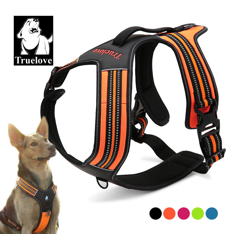 Outdoor Adventure Xl - สายรัดอกสุนัขแบบสะท้อนแสง Truelove Sport Nylon ป้องกันการดึง สำหรับกิจกรรมกลางแจ้ง