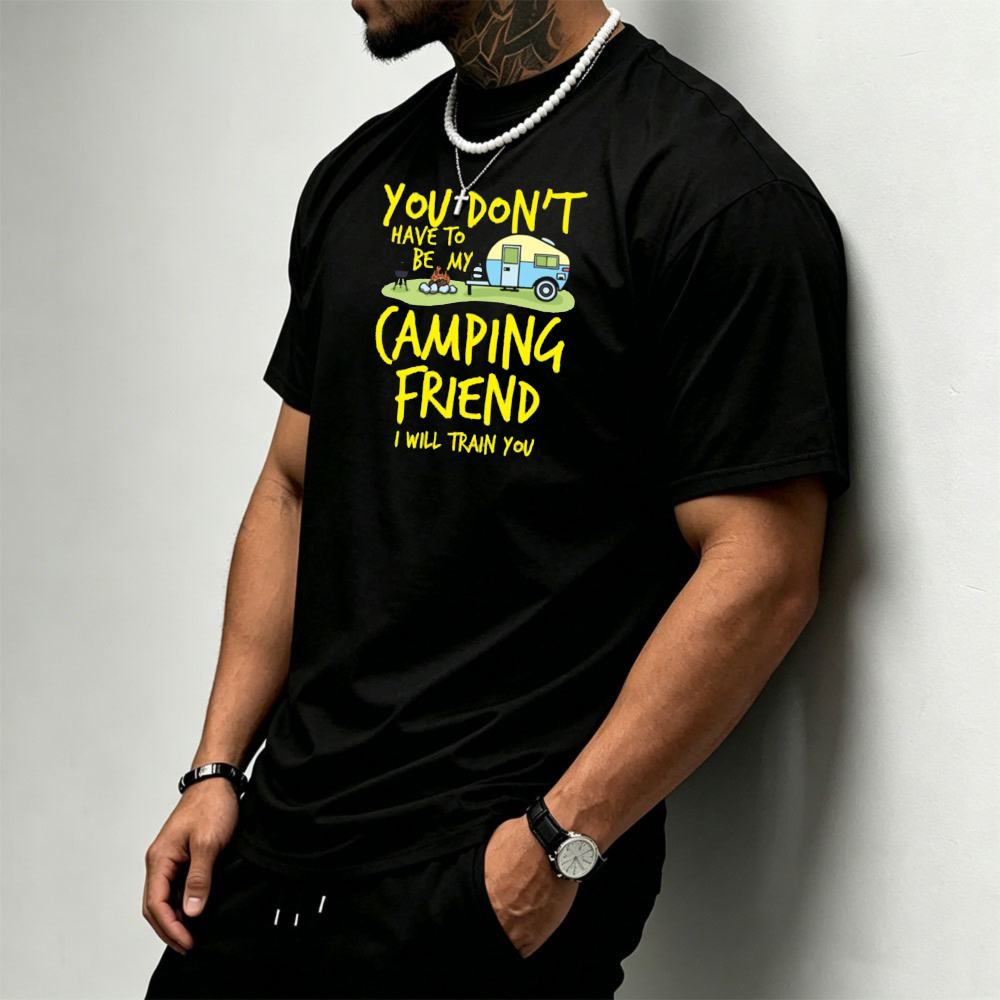 เสื้อยืดผู้ชายลายกราฟิกแคมป์ปิ - Outdoor Adventure Quotes Short บทวิจารณ์และราคา