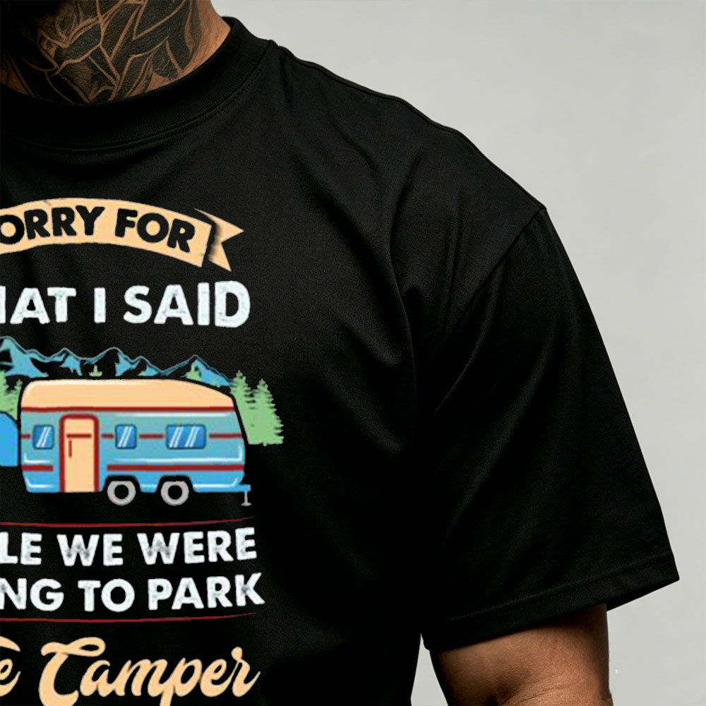 เสื้อยืดผู้ชายลายกราฟิกแคมป์ปิ - Outdoor Adventure Quotes Short บทวิจารณ์และราคา