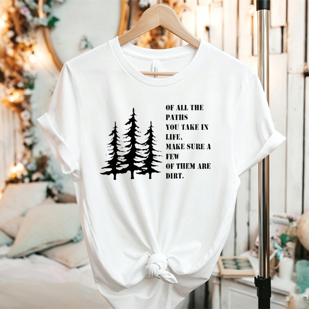 เสื้อยืดลายกราฟิกคำคมธรรมชาติจ - Outdoor Adventure Quotes Short บทวิจารณ์และราคา
