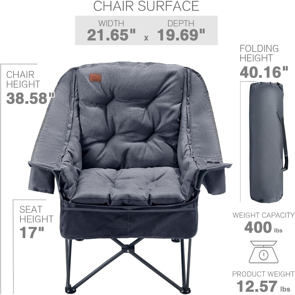 เก้าอี้แคมป์ปิ้ง XL ทนทาน พร้อ - Outdoor Adventure Xl บทวิจารณ์และราคา